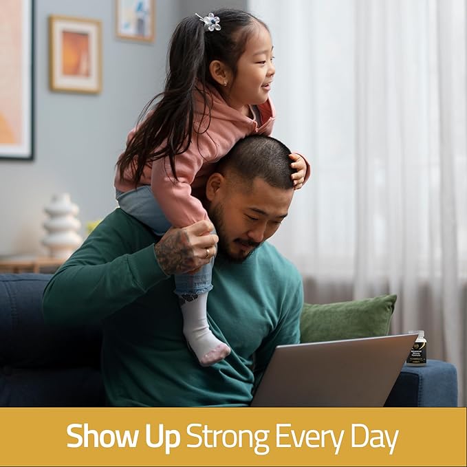 Dad Up™ 5 in 1 Advanced Stress Formula with Holixer Holy Basil Shoden Ashwagandha AlphaWave L-Theanine 60 Vegan Capsules