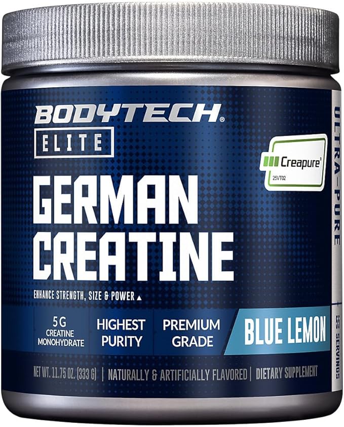 German Creatine with Creapure a for Enhanced Strength Size and Power a Blue Lemon (11.75 oz./55 Servings)