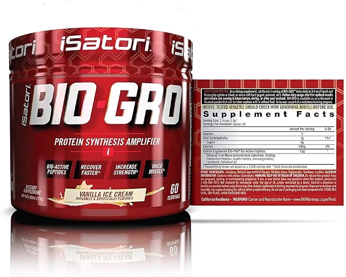 iSatori Bio-GRO Vanilla Ice Cream (60 Servings) &amp Bio-Active Whey Protein Powder Vanilla Swirl (30 Servings)