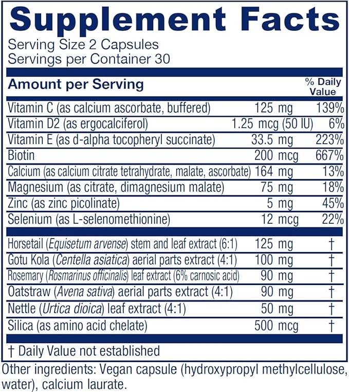 Vitanica Luminous Hair Skin and Nail Support Vegan 60 Capsules