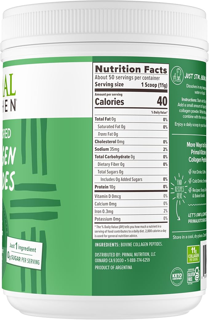 Primal Kitchen Collagen Peptides Unflavored Collagen Powder 1.2 Pounds