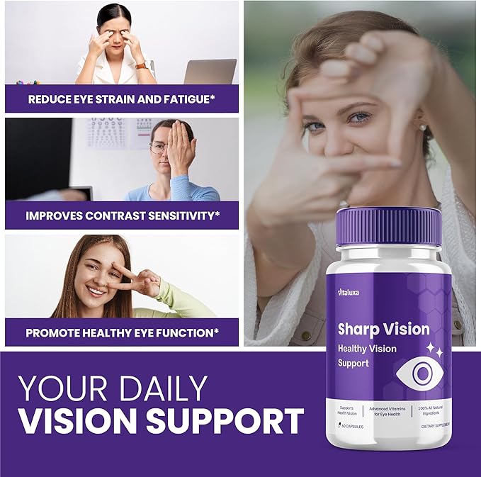 (2 Pack) Sharp Vision Capsules SharpVision Supplement Premium Advanced Maximum Strength Formula Sharpe Vision Healthy Eyes Support Natural Ingredients Vitamins Pills Sharper Vision Reviews (120 ct)