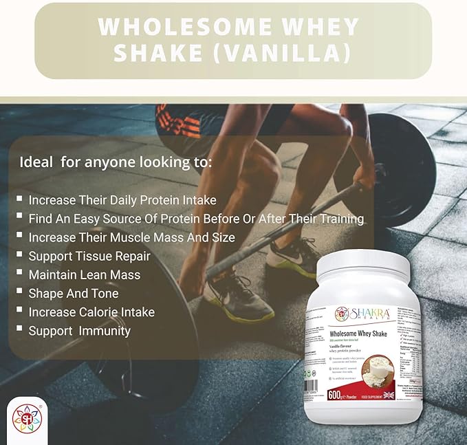 Wholesome Whey Protein Shake (Vanillla) - Spirituality Science &amp Supplements by Shakra Health