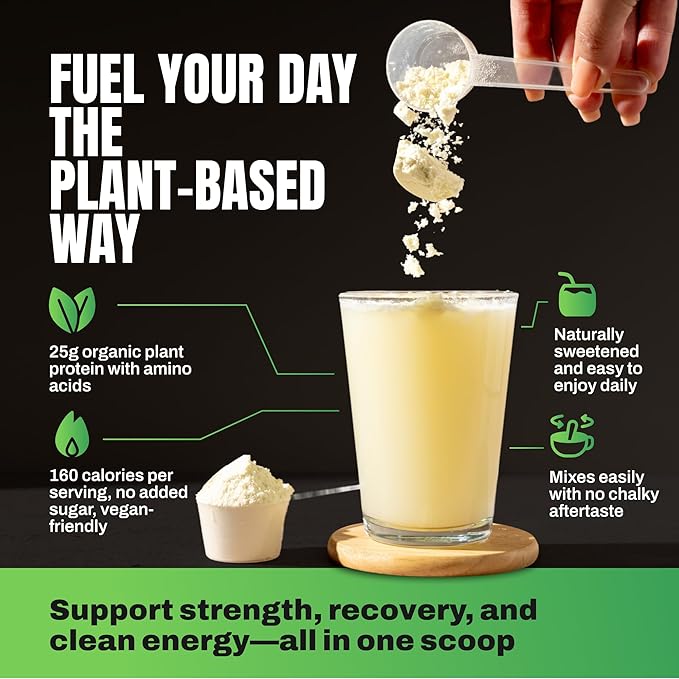 VEDGE Vegan Protein Powder - Plant Protein Powder with Pea Pumpkin &amp Sunflower - USDA Organic Amino Acids Dairy Free Gluten Free Soy Free Keto Non GMO Smooth Texture - Vanilla - 20 Serving