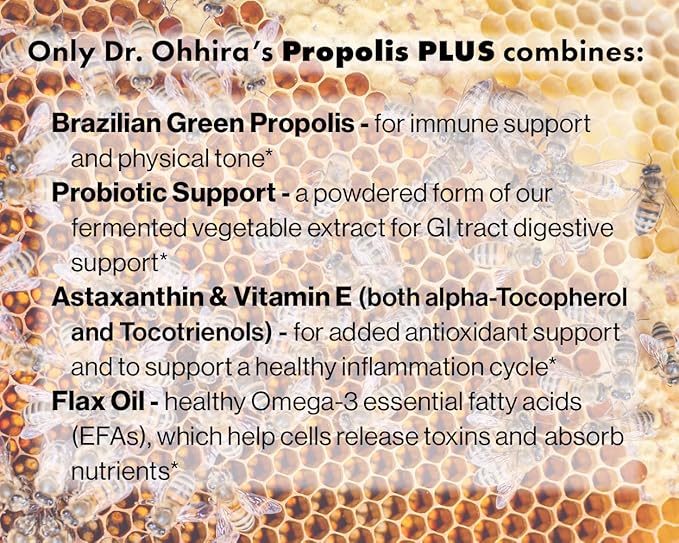 Dr. Ohhira's Propolis Plus with Brazilian Green Propolis 120 Capsules