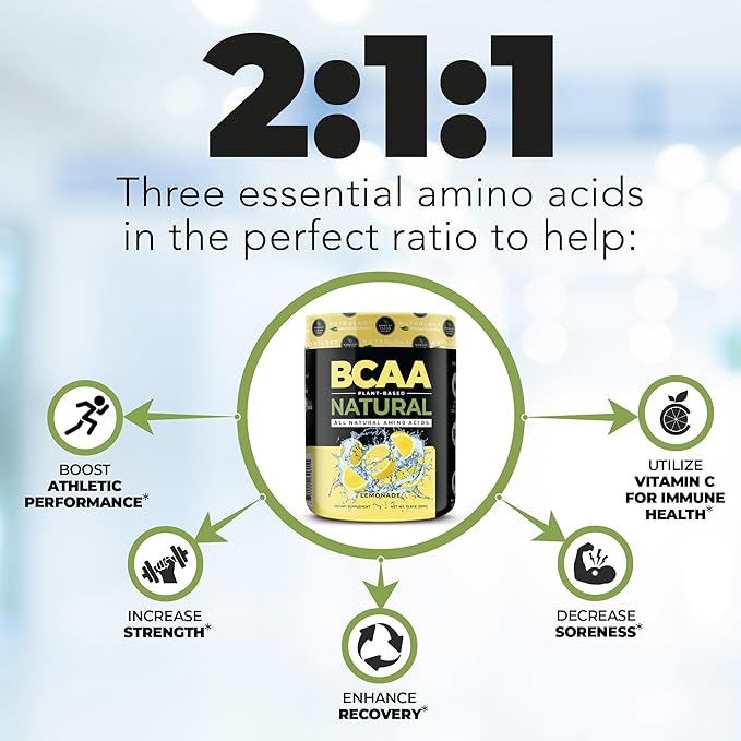 Nutrology Zen Natural Magnesium Supplement (30 Servings) &amp Nutrology BCAA Natural Plant Based BCAA Powder Lemonade Flavor (30 Servings)