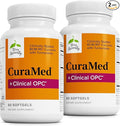 Terry Naturally CuraMed + Clinical OPC - Curcumin Supplement with French Grape Seed Extract - Brain Prostate &amp Liver Health Support - Supplement with Ar-Turmerone - 60 Softgels (2 Pack)