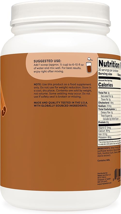 Wellah Protein Your Whey (30 Servings Chai Flavored) - Whey Protein Isolate