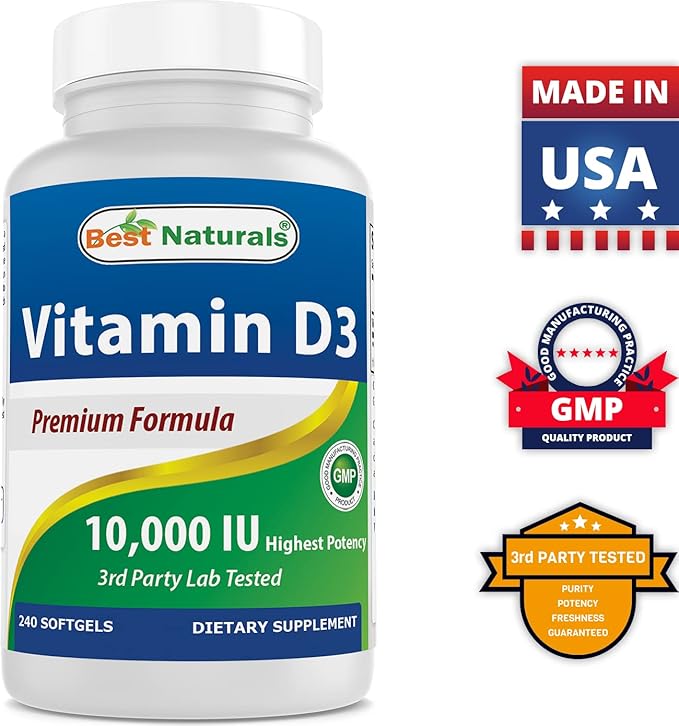 Best Naturals Vitamin B12 6000 mcg &amp Vitamin D3 10000 IU