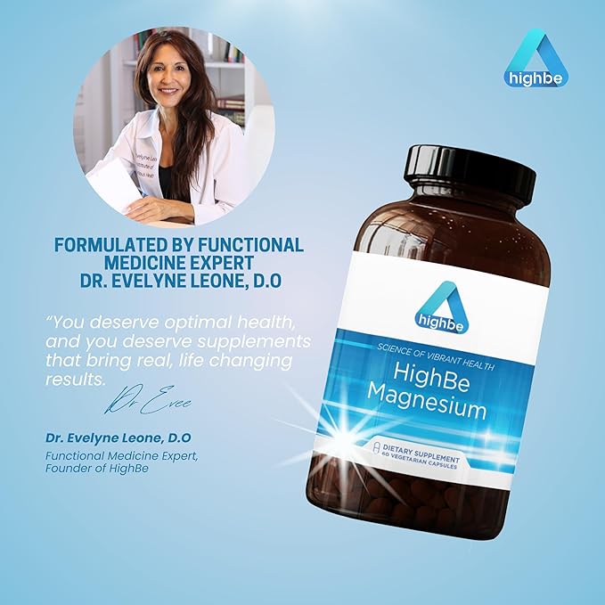 Magnesium Glycinate Supplement 60 Vegetarian Capsules Dietary Stress Support Muscle Relaxation Formula