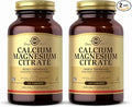 Solgar Calcium Magnesium Citrate - 100 Tablets Pack of 2 - Non-GMO Vegan Gluten Free Kosher - 40 Total Servings
