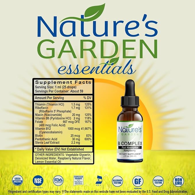 Nature's Garden - B Complex - 2 oz Liquid Vitamins