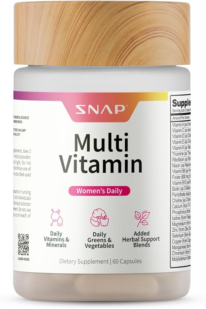 Snap Supplements Daily Multivitamin for Women 60 Capsules