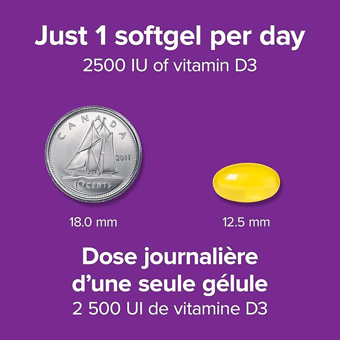 Webber Naturals Vitamin D3 Extra Strength 2500 IU 140 Softgels