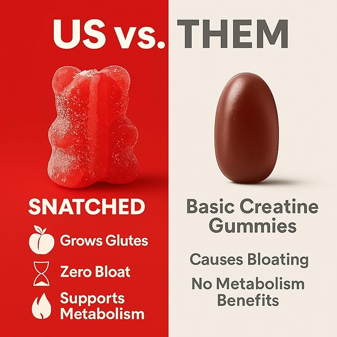 2-in-1 Creatine Monohydrate + Keto ACV Gummy - Natural Glp-1 Support - Waist Slimmer/Booty Builder
