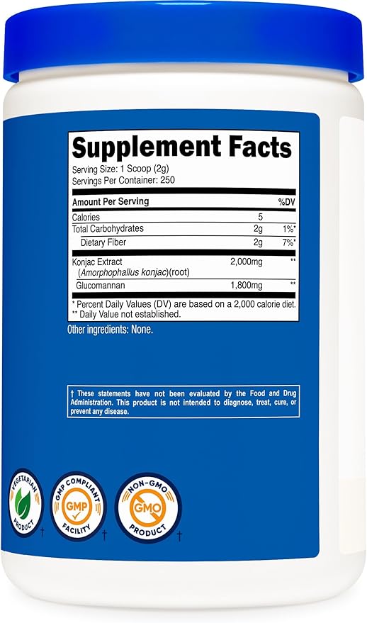 Nutricost Glucomannan Powder 500G (3 Bottles)