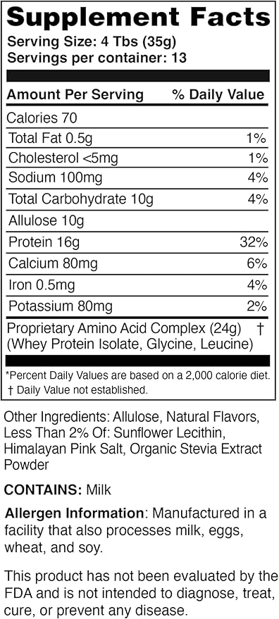 Trim Healthy Optimized Vanilla Whey Protein Powder Gluten-Free Non-GMO 16oz