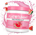 Flat Tummy Pre Workout Powder for Women – Energy Endurance and Muscle Support with 3g Creatine 1.6g Beta-Alanine Electrolytes – Watermelon Flavor – 30 Servings