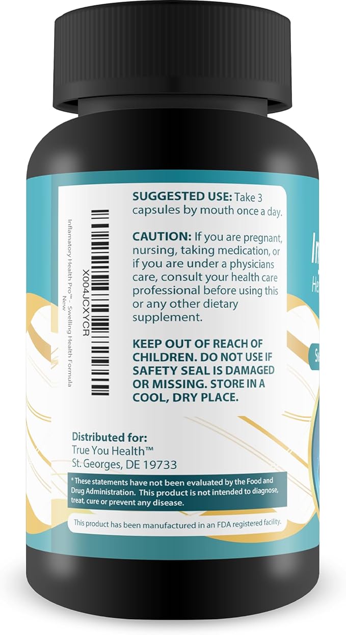 Inflammatory Health Pro - Our Best Natural Support for Joint &amp Muscle Comfort - Healthy Anti Swelling Supplements - Muscle Ache Supplements - Joint Stiffness Supplements Anti Swelling Pills