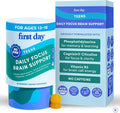 FIRST DAY Teen Brain &amp Focus Supplement Gummies Ages 13–18 | Study &amp Concentration Support with Cognizin® Citicoline &amp Phosphatidylserine | Vegan Non-GMO Caffeine-Free | 30-Day Supply