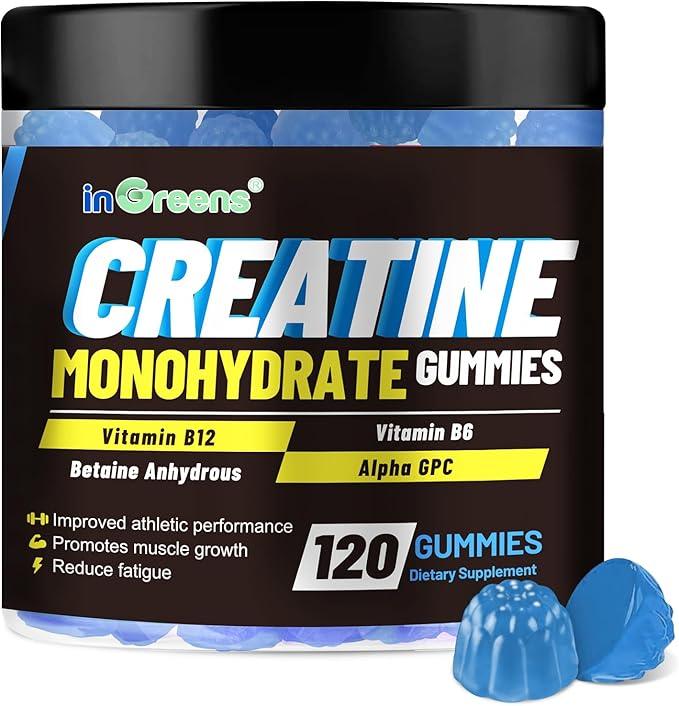Creatine Monohydrate Gummies 6g for Men &amp Women 120 Count