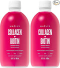 MAËLYS Super Charged Liquid Collagen for Women - Collagen Peptides Supplement with Biotin for Hair Skin and Nails - Orange Peach (Pack of 2)