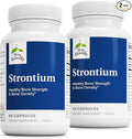 Terry Naturally Strontium - Bone Health &amp Strength Support Supplement - Supplement with Vegan Capsules - with Strontium Citrate for Superior Absorption - 60 Capsules (Pack of 2)
