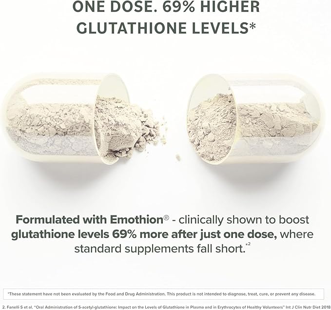 Prominent Nutrition S-Acetyl L-Glutathione Supplement - Clinically Researched Emothion Acetylated Glutathione for Normal Liver Detoxification Support &amp Optimal Antioxidant Effect Vegan - 2 Pack