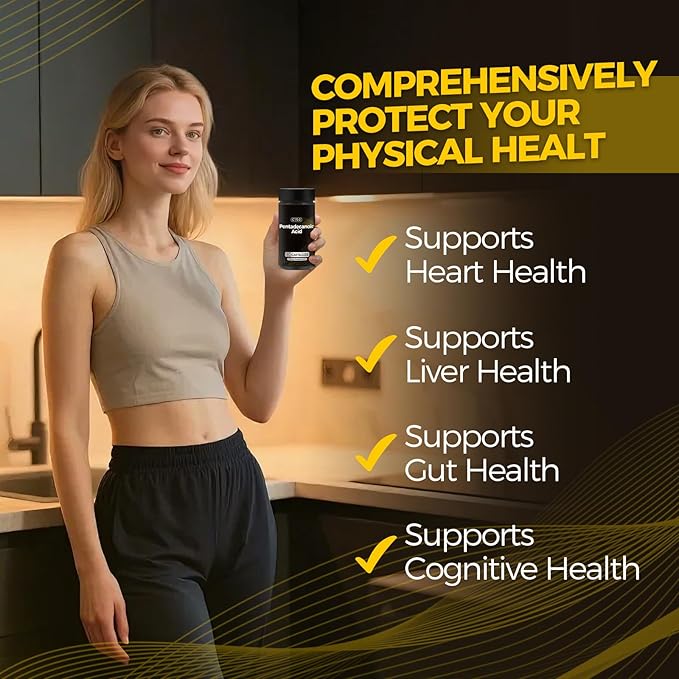 Pentadecanoic Acid C15:0 Supplement Supports Metabolic Health &amp Boosts Energy Non-GMO - 80 Capsules