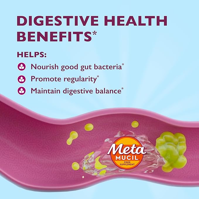 Metamucil Fiber Supplement Clear Mixing Fiber Powder Stick Packs Mixed Berry Flavor On The go Plant Based Prebiotic Fiber Supplement Blend for Daily Digestive Health 21 Stick Packs