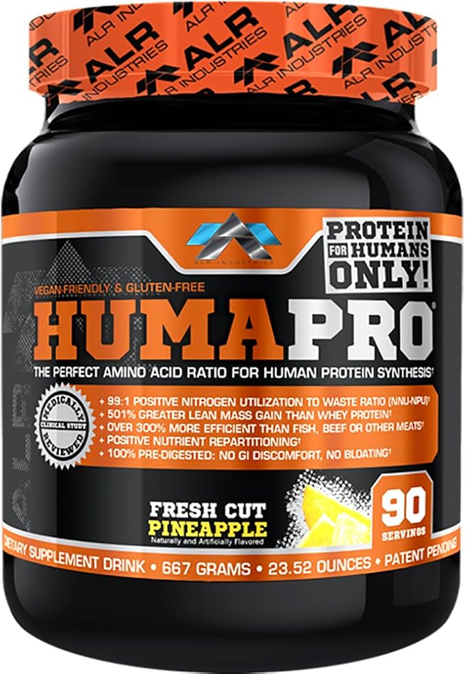 Humapro  Protein Matrix Formulated for Humans Waste Less. Gain Lean Muscle Fresh Cut Pineapple 667 Grams