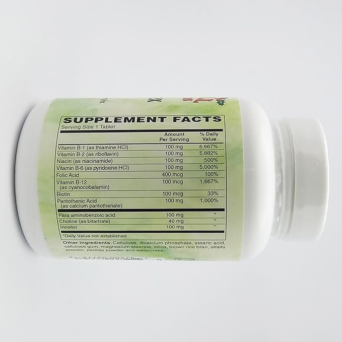 Holly Hill Health Foods B Complex 100 Vegetarian Formula 100 Tablets