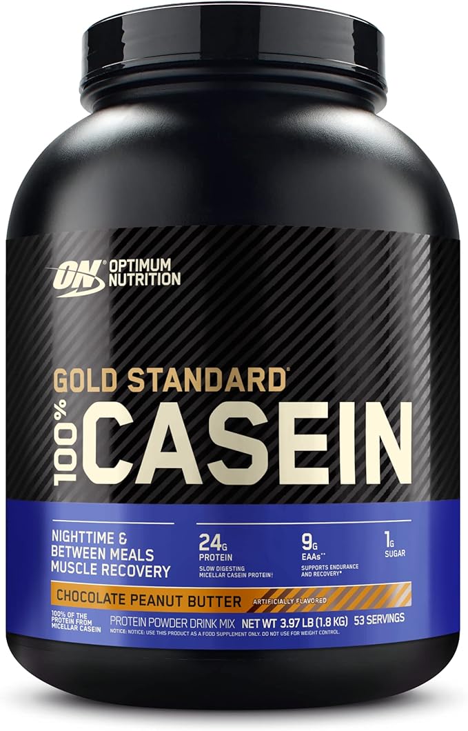 Optimum Nutrition Casein Powder Chocolate Peanut Butter 4 Pound