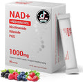 NAD Supplement 1000mg with Resveratrol Pure Organic Liquid Packets - Nicotinamide Riboside Supplements with PQQ - Liposomal NAD+ Berry Flavor Drink - Cellular Energy &amp Anti-Aging Support 30 Packs