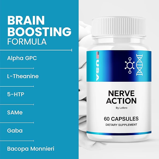 (2 Pack) Nerve Action Capsules NerveAction Pills Advanced Maximum Strength Neuropathy Supplement Health Function Support Vitamins Premium Wellness Formula All-Natural Ingredients Capsulas (120 ct)