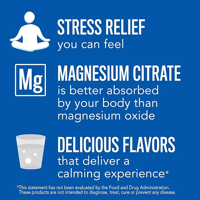 Natural Vitality Calm Magnesium Supplement Anti-Stress Drink Mix Powder Gluten Free Vegan &amp Non-GMO Cherry 8 oz