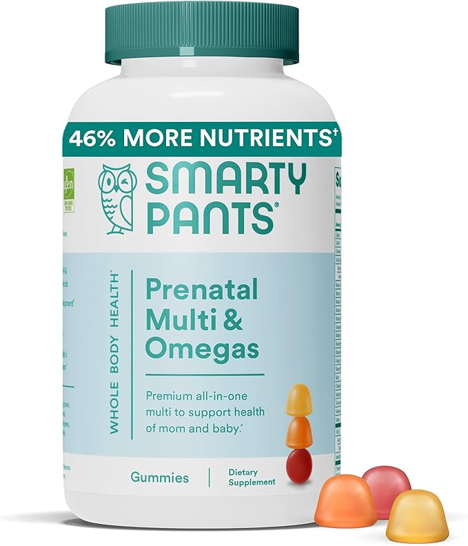 SmartyPants Prenatal Vitamins for Women Multivitamin Gummies: Omega 3 Fish Oil (EPA/DHA) &amp Kids Multivitamin Gummies and Fiber Supplement: Omega 3 Fish Oil (EPA/DHA)