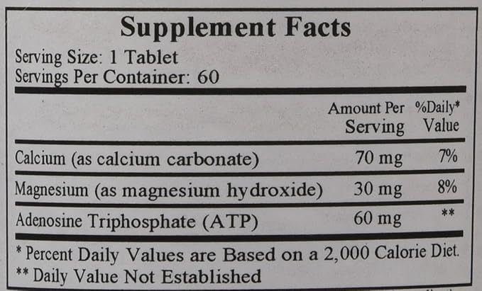 Cardiovascular Research Magnesium ATP Tablets 60 Count