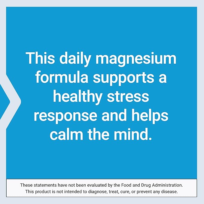Life Extension Calm-Mag Magnesium Acetyl taurinate Daily Stress Management Formula Supports Calmness and Relaxation Gluten-Free Non-GMO Vegetarian 30 Capsules