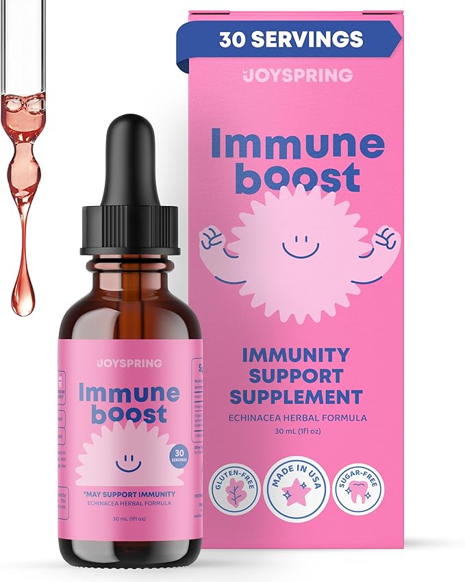 JoySpring Zinc with Vitamin C Liquid Supplement Immune Support for Kids 1 fl oz