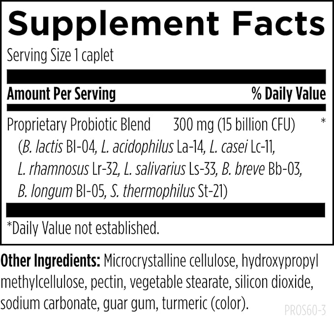 Designs for Health Probiotic Supreme DF - 15 Billion CFU Dairy-Free Probiotic with Acidophilus + Bifidobacterium Longum GI + Immune Support Supplement or Adults Men + Women (60 Caplets)