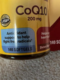 CoQ10 Softgels Helps Supports Heart Function &amp Cellular Energy Production Unflavored 200 mg 140 Count