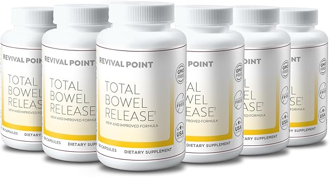 Total Bowel Release - Bloating Relief for Women &amp Men - 6 Bottles