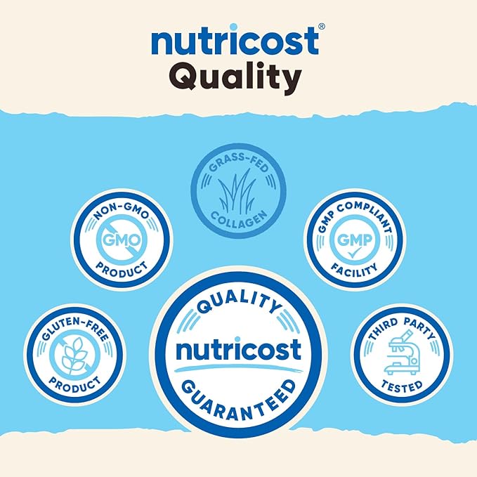 Nutricost Collagen Peptides Powder 1LB (454 G) (Chocolate) - Grass Fed Bovine Collagen Hydrolysate