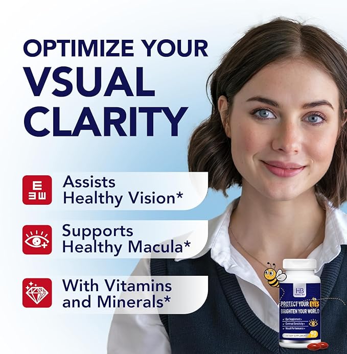 Eye Supplement - Lutein 10mg Meso-Zeaxanthin 10mg Zeaxanthin 2mg - Eye Vitamins Supports Vision Blue Light Protection &amp Macular Health - Natural Antioxidant Formula | 90 Softgels