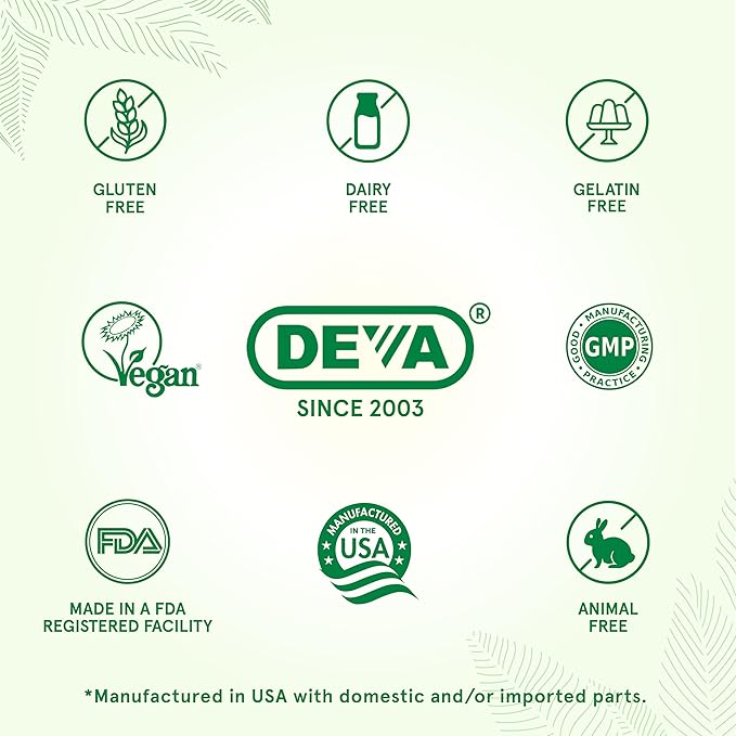 DEVA Vegan Probiotic 5 Billion CFU 2-Pack – Dairy-Free FOS Prebiotics Probiotics &amp Postbiotics Digestive Health Gut Support 90 Vegan Caps Ea