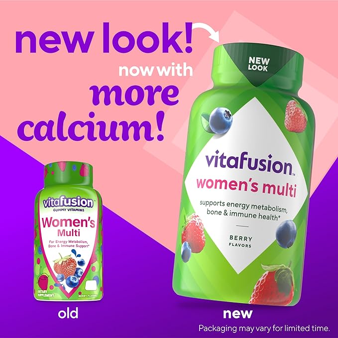 SlowMag Muscle + Heart Magnesium Chloride with Calcium Supplement 120 Count &amp Vitafusion Women's Multivitamin Gummies Berry Flavored 150 Count