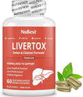 LiverTox - Advanced Liver Detox &amp Cleanse Formula - Herbal Liver Support with Milk Thistle Turmeric Artichoke Dandelion Beet &amp Zinc Helps Liver Function &amp Digestion | 60 Vegan Capsules