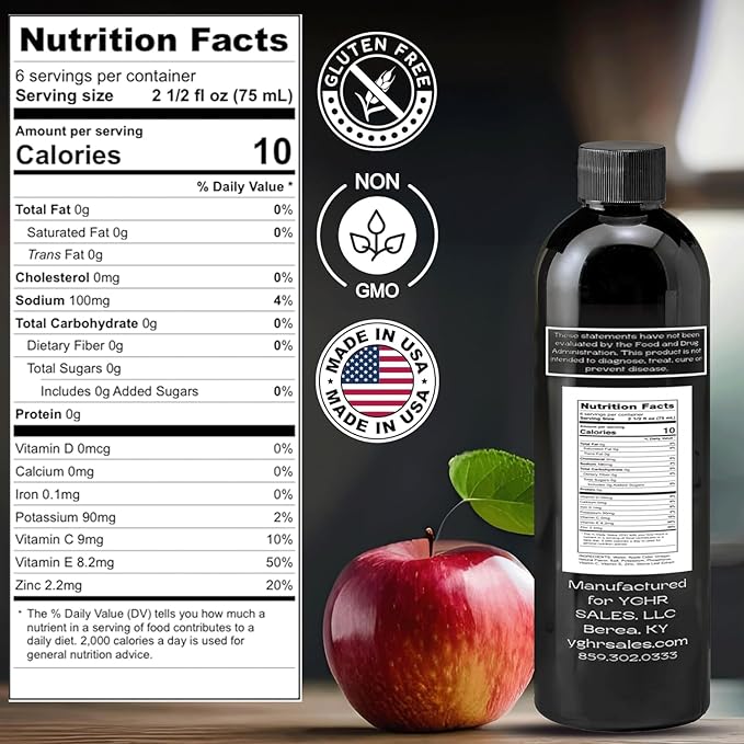 Tonic Man Atonic Bomb Made with Raw Apple Cider Vinegar 16oz Bottle (Pack of 16)
