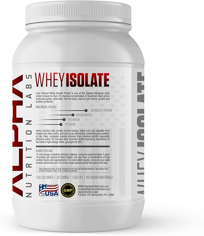 Whey Isolate Protein 2lbs Supplement Dietary Fitness Edible Amino Muscle Optimum (Cinnamon Crunch)